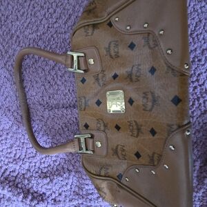 MCM Brown Leather Tote Bag